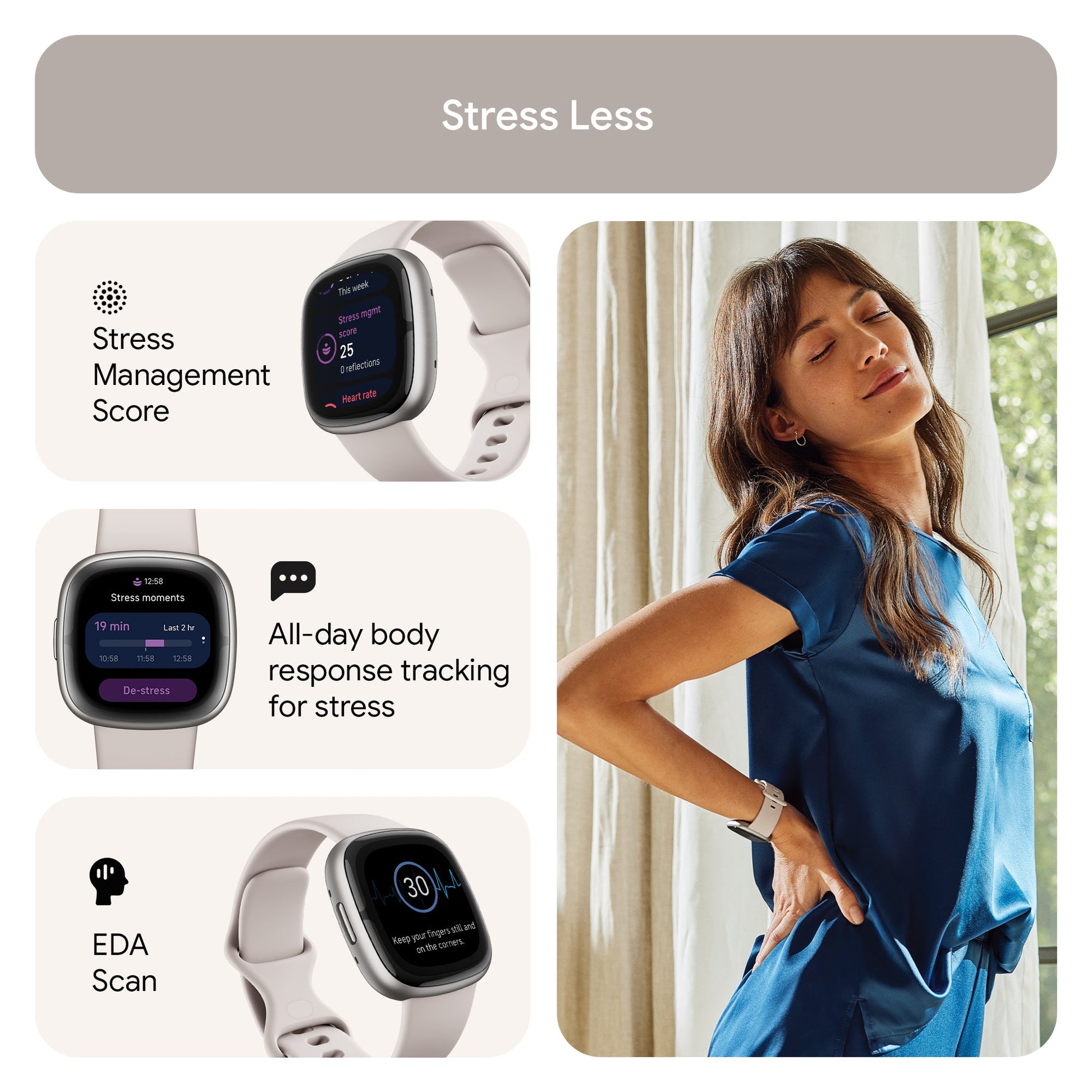 FITBIT Sense 2 Watch (Lunar White / Platinum Aluminium) - Magic DealsSmart WatchMagic DealsMagic DealsFITBIT Sense 2 Watch (Lunar White / Platinum Aluminium)06AAGCN2813H1ZO8Smart Watch