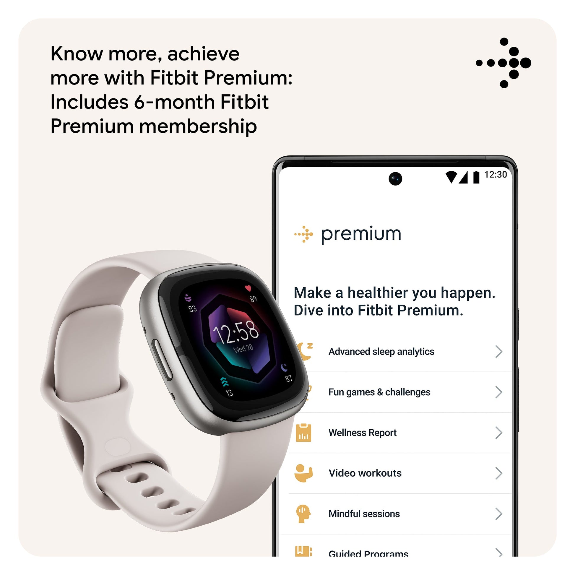 FITBIT Sense 2 Watch (Lunar White / Platinum Aluminium) - Magic DealsSmart WatchMagic DealsMagic DealsFITBIT Sense 2 Watch (Lunar White / Platinum Aluminium)06AAGCN2813H1ZO6Smart Watch