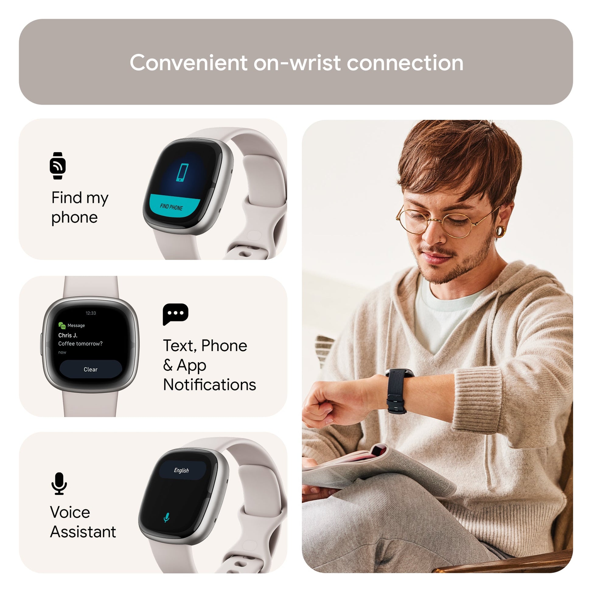 FITBIT Sense 2 Watch (Lunar White / Platinum Aluminium) - Magic DealsSmart WatchMagic DealsMagic DealsFITBIT Sense 2 Watch (Lunar White / Platinum Aluminium)06AAGCN2813H1ZO5Smart Watch