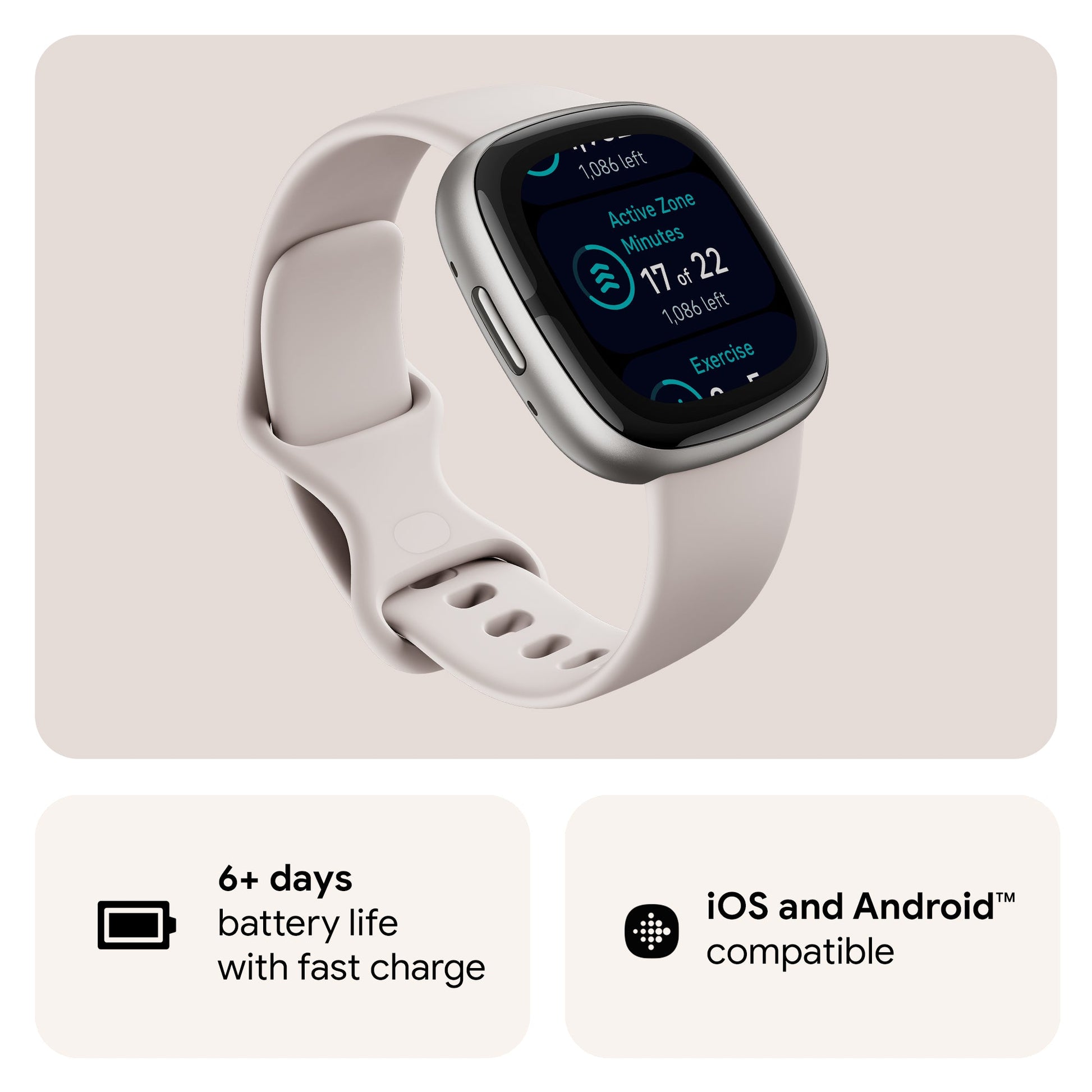 FITBIT Sense 2 Watch (Lunar White / Platinum Aluminium) - Magic DealsSmart WatchMagic DealsMagic DealsFITBIT Sense 2 Watch (Lunar White / Platinum Aluminium)06AAGCN2813H1ZO2Smart Watch