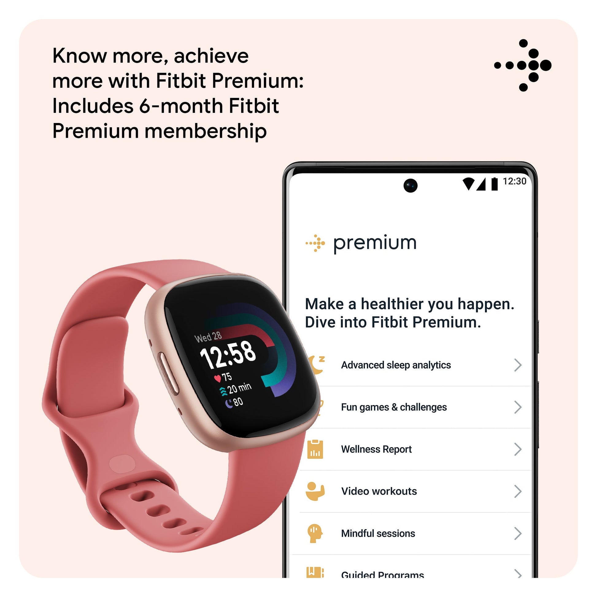Fitbit Versa 4 Fitness Watch (Pink Aluminium) - Magic DealsSmart WatchMagic DealsMagic DealsFitbit Versa 4 Fitness Watch (Pink Aluminium)06AAGCN2813H1ZO2Smart Watch