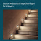 Philips 2W Decorative LED Step Light | StepGlow Surface Mounted Anthracite Outdoor LED Stair Light | Warm White, Pack of 6