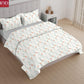 Arvind Essentials Bedsheet King Size 100% Cotton, 180 TC Soft & Breathable Bed Sheet for Double Bed with 2 Pillow Covers (21503, 108x108 Inch)