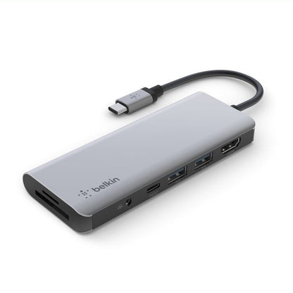 Belkin USB Type-C 7 in 1 dock - HDMI/Type-C/2 USB-A/SD, MSD card reader/3.5 mm