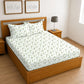 Arvind Essentials Falt Bedsheet King Size 100% Cotton, 180 TCSoft & Breathable Bed Sheet for Double Bed with 2 Pillow Covers (21506, 108x108 Inch)