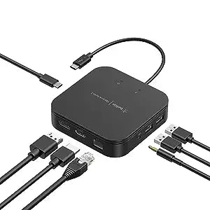 Belkin Thunderbolt dock - 1 USB 3.2, 1 USB 2.0, 1 USB Type-C PD port, HDMI, 3.5mm, Ethernet, DisplayPort