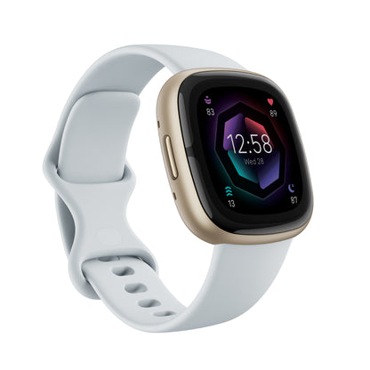 FITBIT Sense 2 Watch (Blue Mist / Soft Gold Aluminium)