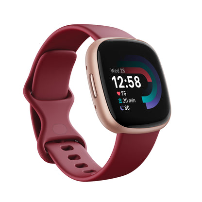 Fitbit Versa 4 Fitness Watch (Beet Juice Aluminium)