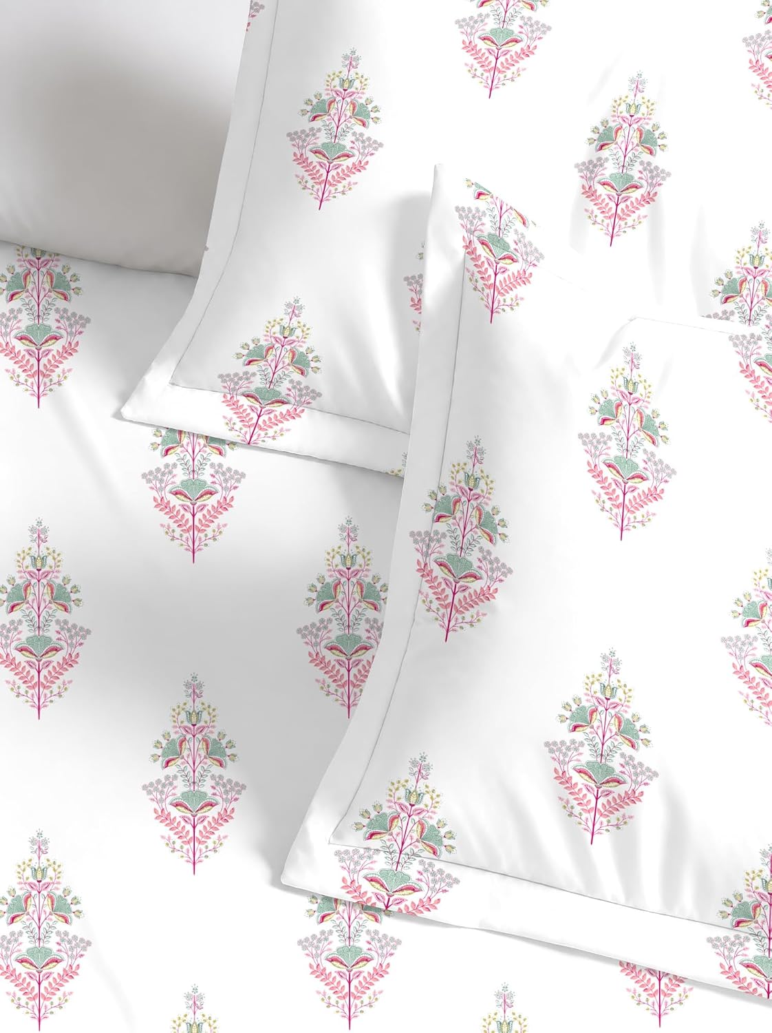 Arvind Essentials Flat Bedsheet King Size 100% Cotton, 180 TC Soft & Breathable Bed Sheet for Double Bed with 2 Pillow Covers (21496, 108x108 Inch) - Magic DealsBed SheetsMagic DealsMagic DealsArvind Essentials Flat Bedsheet King Size 100% Cotton, 180 TC Soft & Breathable Bed Sheet for Double Bed with 2 Pillow Covers (21496, 108x108 Inch)King2Arvind Bedsheeet