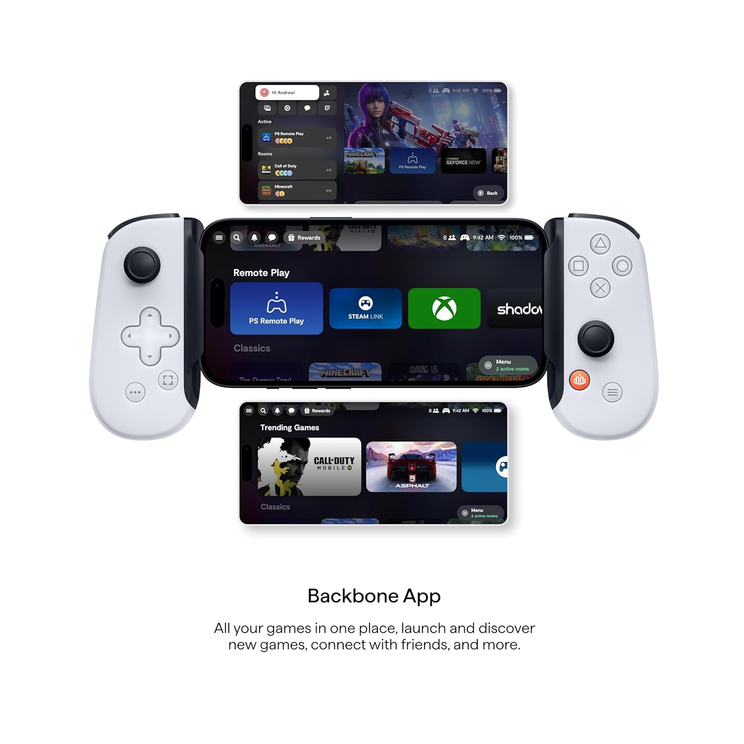 Backbone Mobile Gaming Controller for iPhone (Lightning) - PlayStation Edition - 2nd Gen - Play Xbox, PlayStation (3 Months Apple Arcade Included) - Magic DealsGaming ControllerMagic DealsMagic DealsBackbone Mobile Gaming Controller for iPhone (Lightning) - PlayStation Edition - 2nd Gen - Play Xbox, PlayStation (3 Months Apple Arcade Included)4Gaming Controller