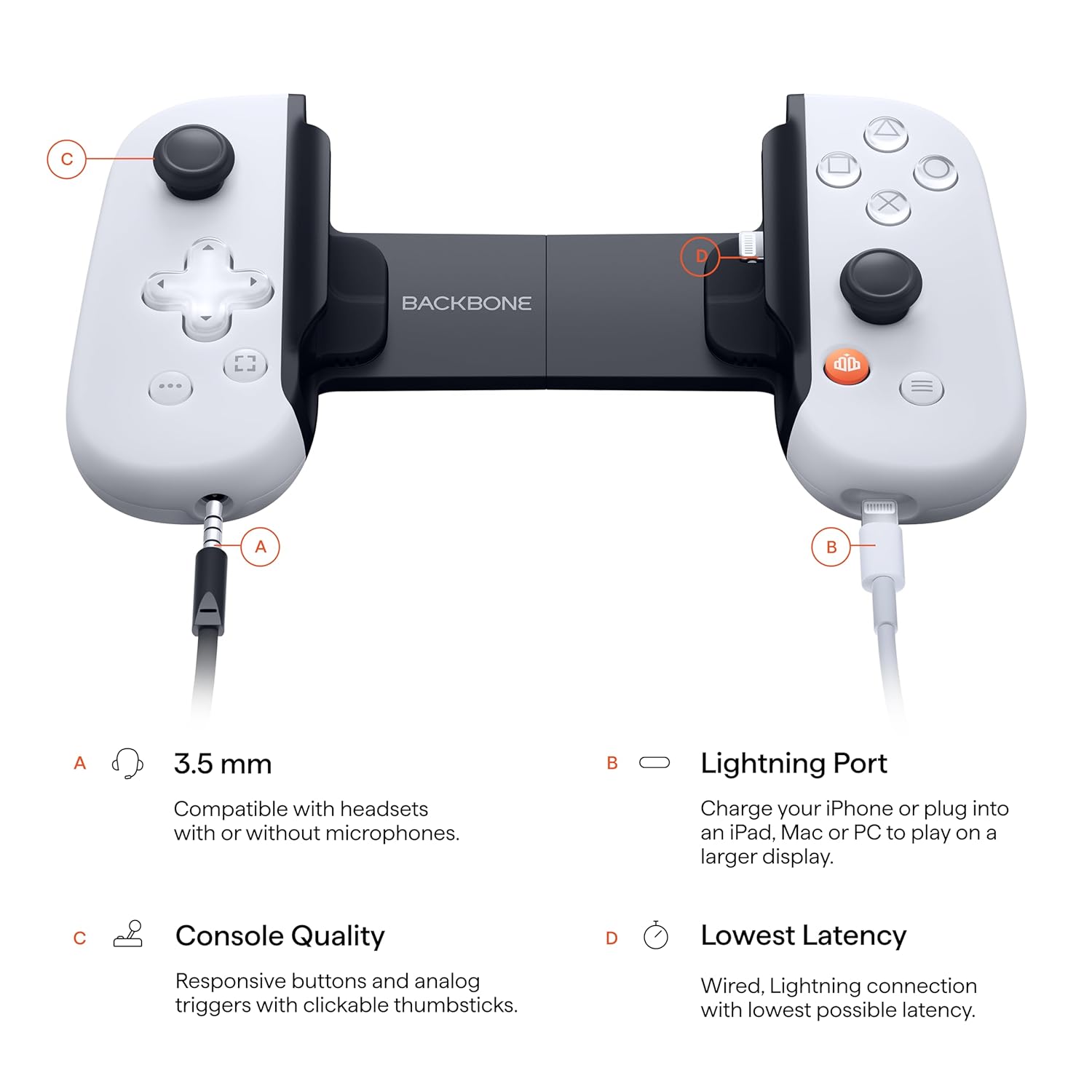 Backbone Mobile Gaming Controller for iPhone (Lightning) - PlayStation Edition - 2nd Gen - Play Xbox, PlayStation (3 Months Apple Arcade Included) - Magic DealsGaming ControllerMagic DealsMagic DealsBackbone Mobile Gaming Controller for iPhone (Lightning) - PlayStation Edition - 2nd Gen - Play Xbox, PlayStation (3 Months Apple Arcade Included)2Gaming Controller