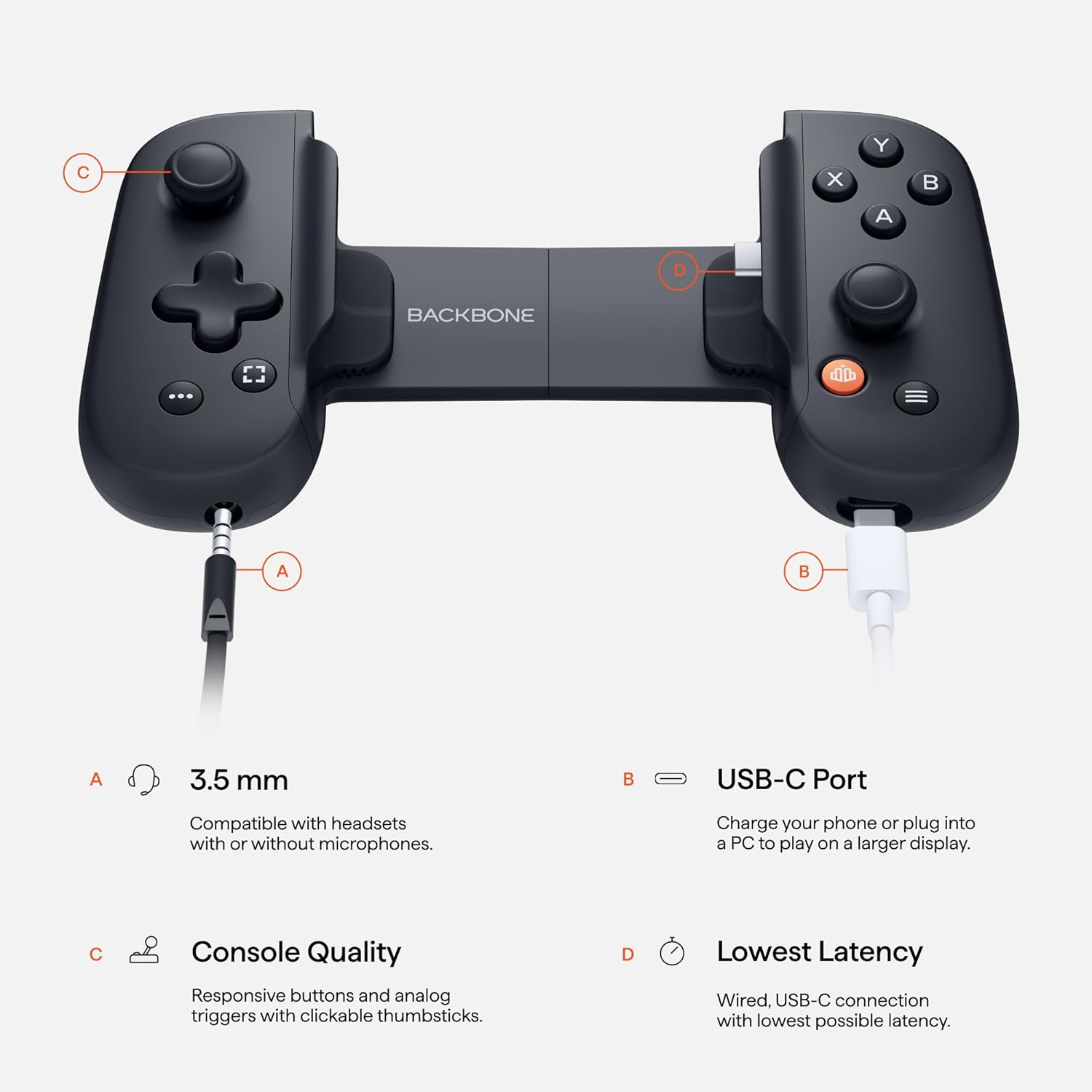 Backbone One Mobile Gaming Controller for Android and iPhone 15 Series (USB - C) - 2nd Gen - Turn Your Phone into a Gaming Console - Play Xbox, PlayStation, Call of Duty, Roblox, Genshin Impact & More - Magic DealsGaming ControllerMagic DealsMagic DealsBackbone One Mobile Gaming Controller for Android and iPhone 15 Series (USB - C) - 2nd Gen - Turn Your Phone into a Gaming Console - Play Xbox, PlayStation, Call of Duty, Roblox, Genshin Impact & More3Gaming Controller