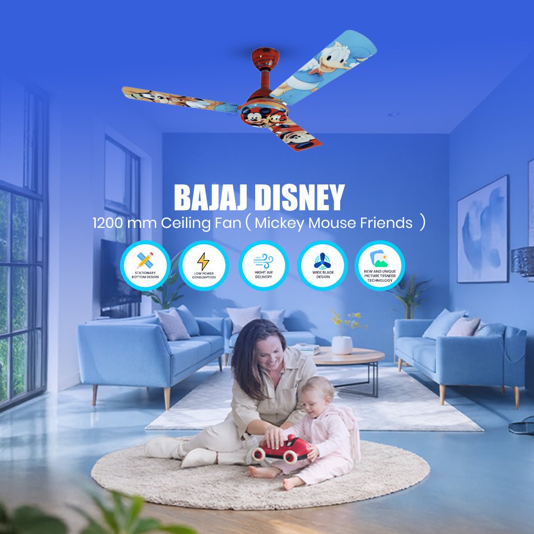 Bajaj Disney Mickey Mouse Friends 72 Watts 1200mm Ceiling Fans - Magic DealsCeiling FanMagic DealsMagic DealsBajaj Disney Mickey Mouse Friends 72 Watts 1200mm Ceiling Fans2ceiling