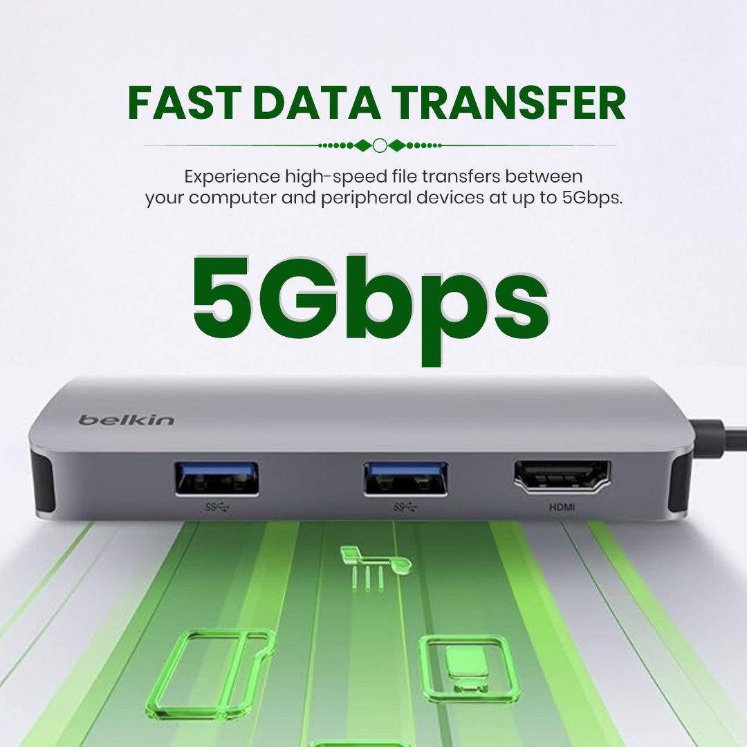 Belkin USB Type - C 5 in 1 dock - 2 USB A, HDMI, SD & micro SD card - Magic DealsPeripheralMagic DealsMagic DealsBelkin USB Type - C 5 in 1 dock - 2 USB A, HDMI, SD & micro SD card06AAGCN2813H1ZO4