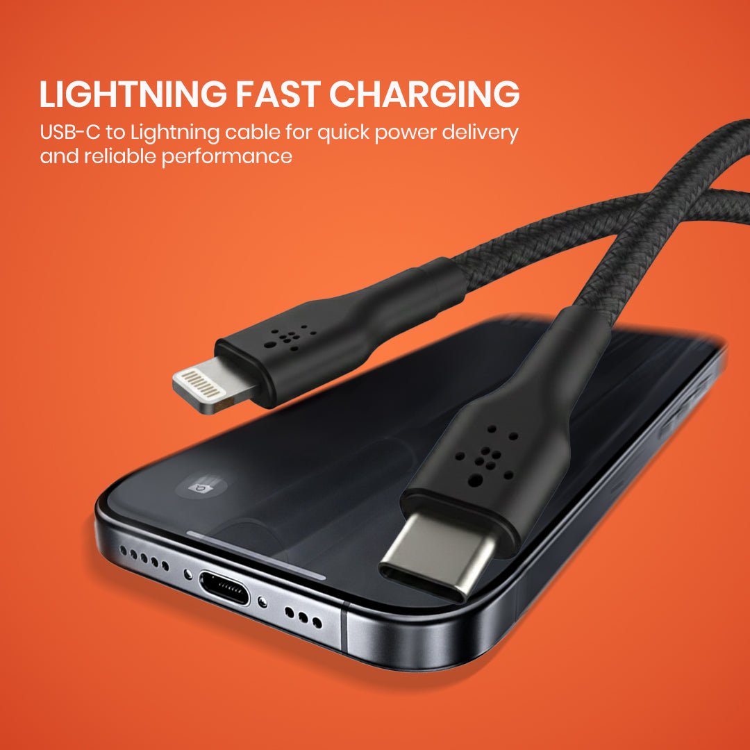 Belkin USB Type - C to Lightning Fast charging Braided - 1 Mtr - Magic DealsMobile AccessoriesMagic DealsMagic DealsBelkin USB Type - C to Lightning Fast charging Braided - 1 Mtr06AAGCN2813H1ZO4