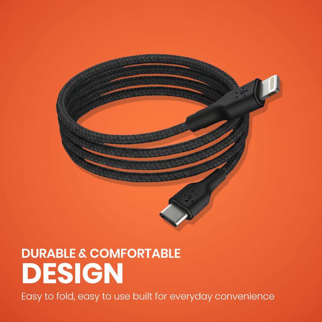 Belkin USB Type - C to Lightning Fast charging Braided - 1 Mtr - Magic DealsMobile AccessoriesMagic DealsMagic DealsBelkin USB Type - C to Lightning Fast charging Braided - 1 Mtr06AAGCN2813H1ZO3