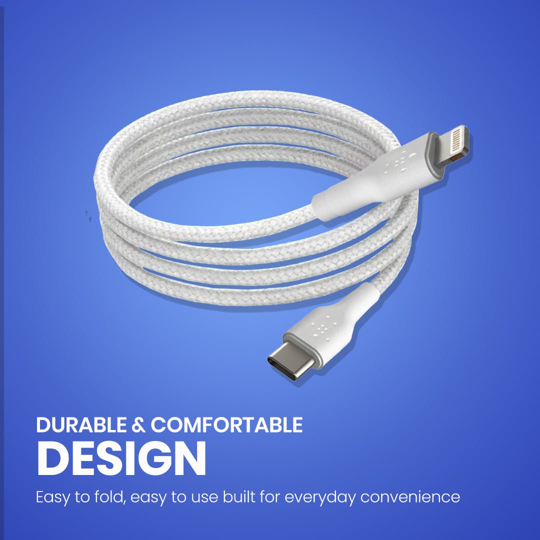 Belkin USB Type - C to Lightning Fast charging Braided - 2 Mtr - Magic DealsMobile AccessoriesMagic DealsMagic DealsBelkin USB Type - C to Lightning Fast charging Braided - 2 Mtr06AAGCN2813H1ZO3