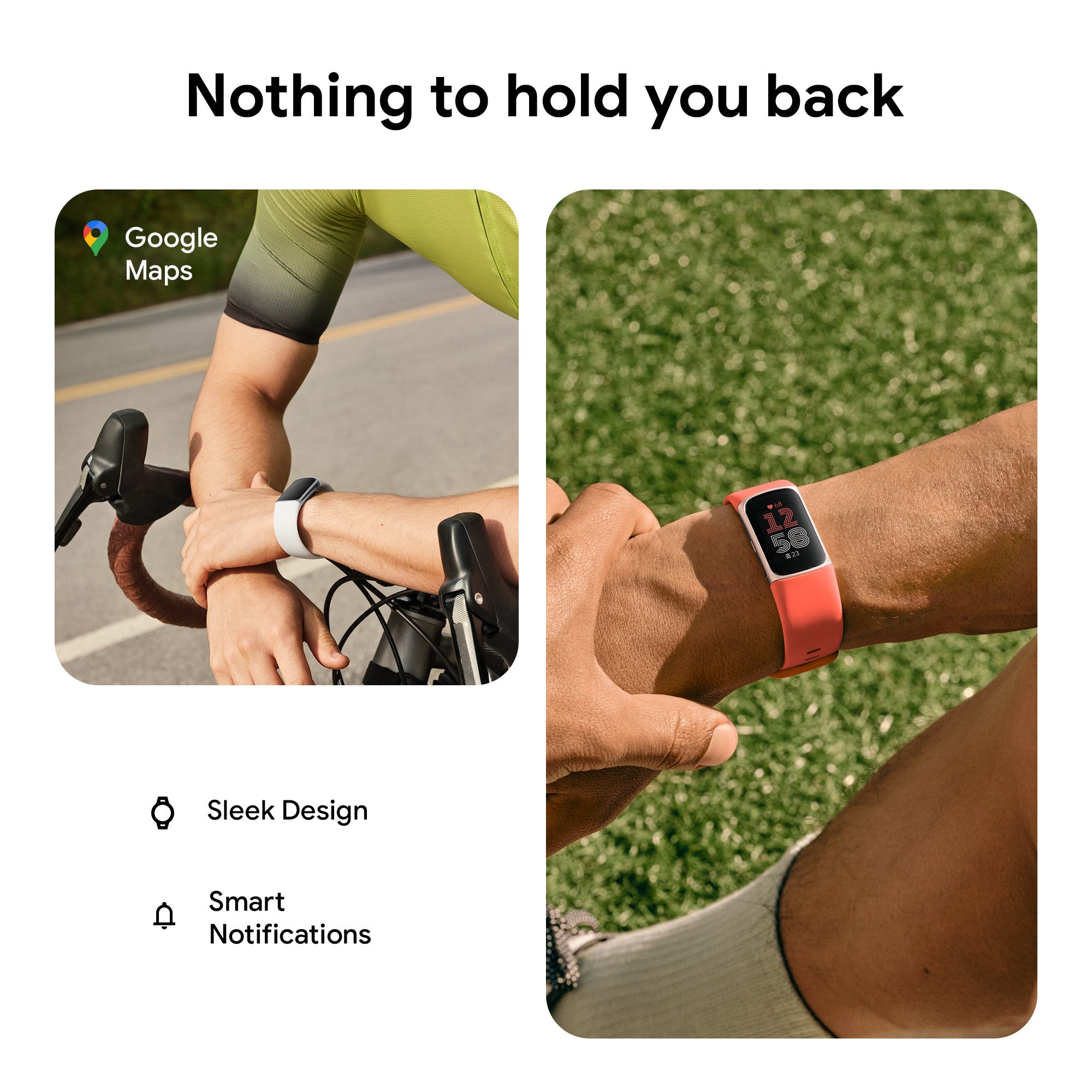 Fitbit Charge 6 Porcelain/Silver アルミニウム Google Fitbit Charge 6 - Porcelain / Silver アルミニウム