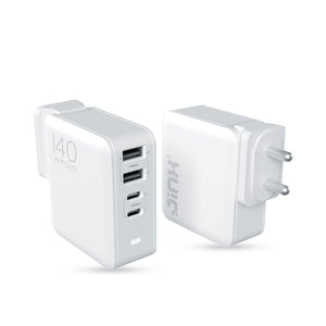 JINX Multiport GaN Charger 140W 4 Port PD PPS Fast Charger Compatible with Macbooks, Laptops, iPhone, Galaxy, Gaming Console - 2x Type C Charger PD 3.0 & 2x Type A Port, BIS Certified, EU/USA/UK Plugs - Magic DealsChargersMagic DealsMagic DealsJINX Multiport GaN Charger 140W 4 Port PD PPS Fast Charger Compatible with Macbooks, Laptops, iPhone, Galaxy, Gaming Console - 2x Type C Charger PD 3.0 & 2x Type A Port, BIS Certified, EU/USA/UK Plugs06AAGCN2813H1ZO1Chargers