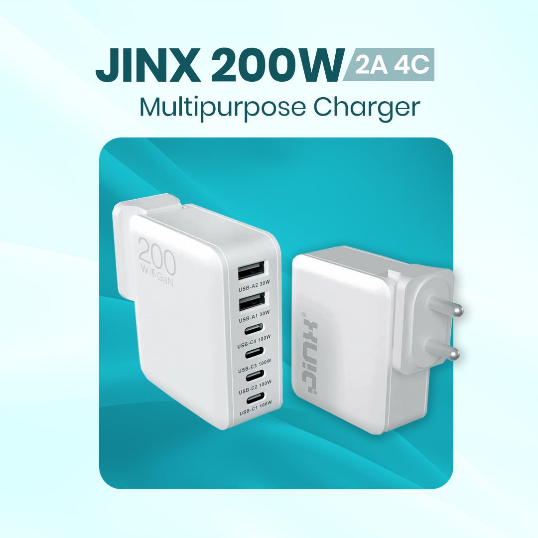 JINX Multiport GaN Charger 200W - Magic DealsChargersMagic DealsMagic DealsJINX Multiport GaN Charger 200W06AAGCN2813H1ZO2Chargers