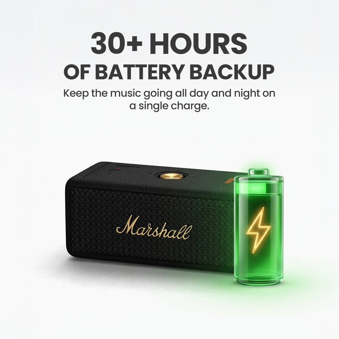 Marshall Emberton II 20 W Wireless Bluetooth Portable Outdoor Speaker (Black & Brass) - Magic DealsSpeakersMagic DealsMagic DealsMarshall Emberton II 20 W Wireless Bluetooth Portable Outdoor Speaker (Black & Brass)4bluetooth speaker