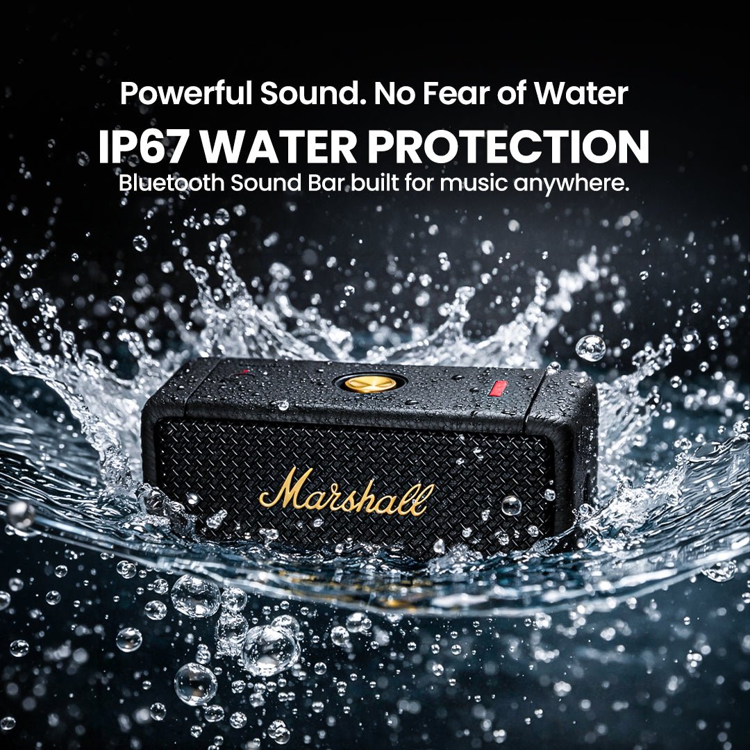 Marshall Emberton II 20 W Wireless Bluetooth Portable Outdoor Speaker (Black & Brass) - Magic DealsSpeakersMagic DealsMagic DealsMarshall Emberton II 20 W Wireless Bluetooth Portable Outdoor Speaker (Black & Brass)7bluetooth speaker
