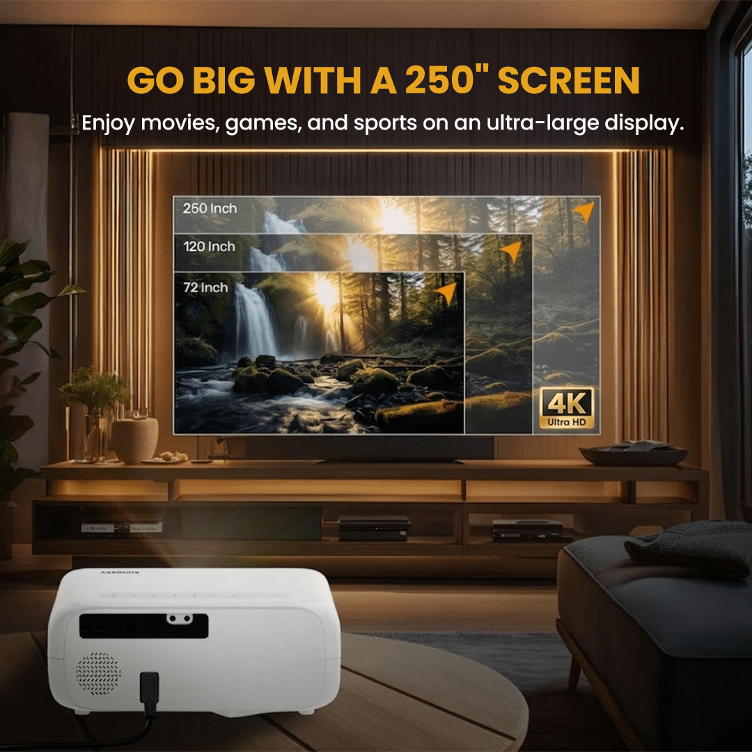 OTEK Galaxy FHD Smart Projector, Inbuilt Netflix & Prime, 1080P Native, 4K Support, Android 13, 10000 Lumens, Auto Focus & Keystone, WiFi 6 & Bluetooth, 250” Display, Portable Home Cinema, White - Magic DealsProjectorsMagic Deals Magic DealsOTEK Galaxy FHD Smart Projector, Inbuilt Netflix & Prime, 1080P Native, 4K Support, Android 13, 10000 Lumens, Auto Focus & Keystone, WiFi 6 & Bluetooth, 250” Display, Portable Home Cinema, White4fhd smart projector