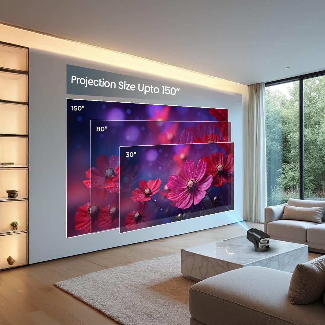 OTEK Joy Smart Portable Projector | Android 11, Native 720P HD with 4K Support | 3500 Lumens 200 ANSI | 5G WiFi & BT 5.4 | Mini Home Theater, Keystone, 180° Flip, Built - in Speaker - Magic DealsProjectorsMagic DealsMagic DealsOTEK Joy Smart Portable Projector | Android 11, Native 720P HD with 4K Support | 3500 Lumens 200 ANSI | 5G WiFi & BT 5.4 | Mini Home Theater, Keystone, 180° Flip, Built - in Speaker5joy smart portable projector