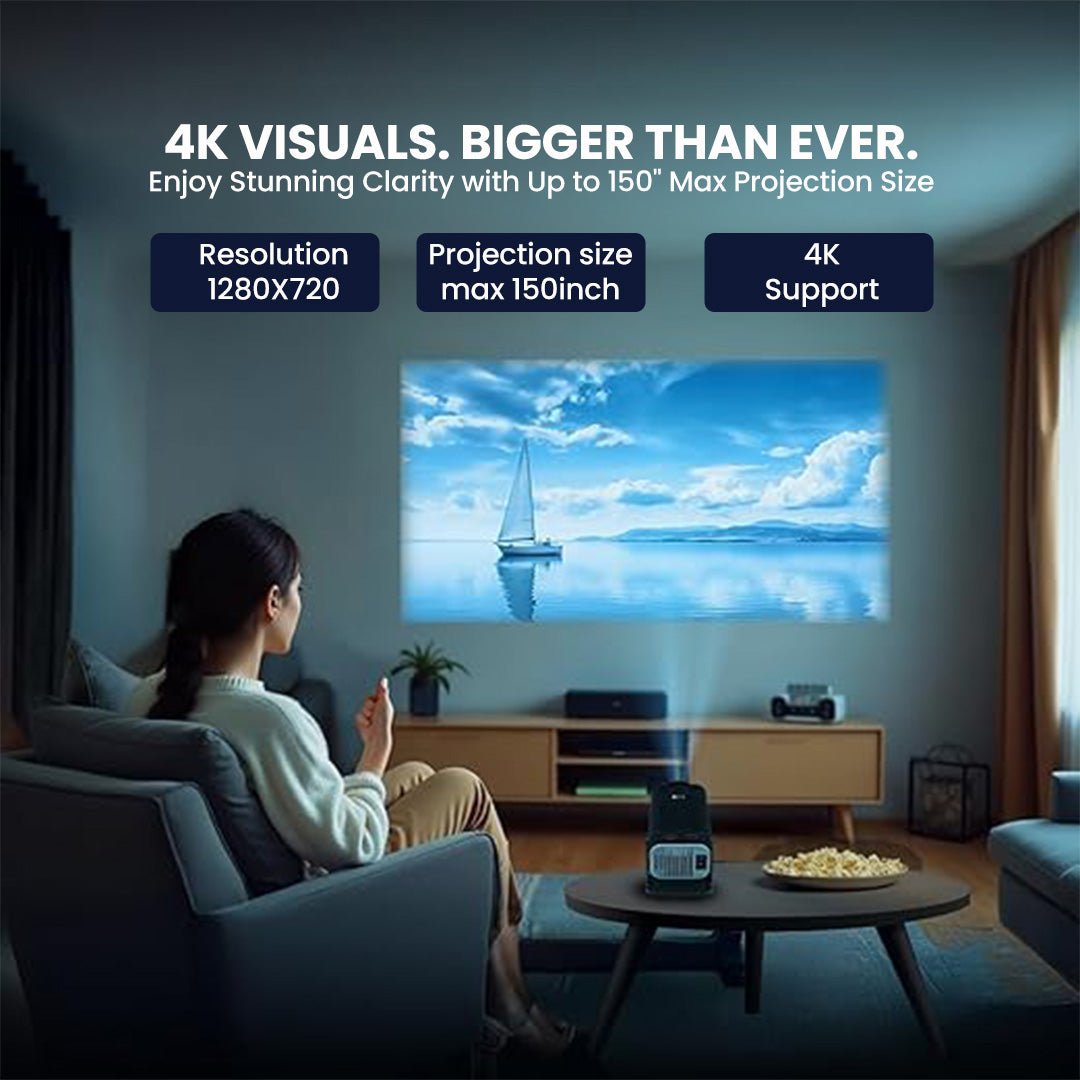 OTEK Joy Smart Portable Projector | Android 11, Native 720P HD with 4K Support | 3500 Lumens 200 ANSI | 5G WiFi & BT 5.4 | Mini Home Theater, Keystone, 180° Flip, Built - in Speaker - Magic DealsProjectorsMagic DealsMagic DealsOTEK Joy Smart Portable Projector | Android 11, Native 720P HD with 4K Support | 3500 Lumens 200 ANSI | 5G WiFi & BT 5.4 | Mini Home Theater, Keystone, 180° Flip, Built - in Speaker4joy smart portable projector