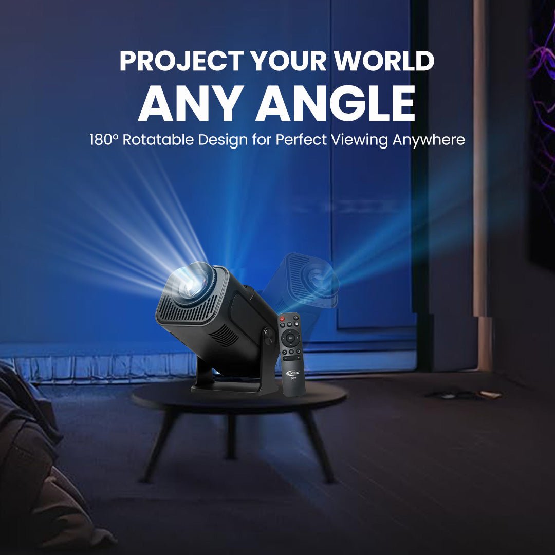 OTEK Joy Smart Portable Projector | Android 11, Native 720P HD with 4K Support | 3500 Lumens 200 ANSI | 5G WiFi & BT 5.4 | Mini Home Theater, Keystone, 180° Flip, Built - in Speaker - Magic DealsProjectorsMagic DealsMagic DealsOTEK Joy Smart Portable Projector | Android 11, Native 720P HD with 4K Support | 3500 Lumens 200 ANSI | 5G WiFi & BT 5.4 | Mini Home Theater, Keystone, 180° Flip, Built - in Speaker6joy smart portable projector