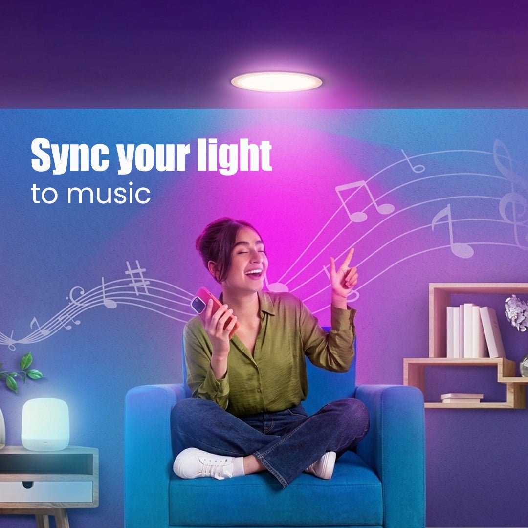 Philips 10W Smart Wi - Fi Aura Dimmable Downlight | Voice Control Compatible with Alexa & Google Assistant | App Controlled LED Ceiling Light | Natural White, Pack of 1 - Magic DealsCeiling LightMagic DealsMagic DealsPhilips 10W Smart Wi - Fi Aura Dimmable Downlight | Voice Control Compatible with Alexa & Google Assistant | App Controlled LED Ceiling Light | Natural White, Pack of 15Ceiling Light