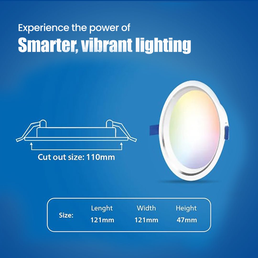 Philips 10W Smart Wi - Fi Aura Dimmable Downlight | Voice Control Compatible with Alexa & Google Assistant | App Controlled LED Ceiling Light | Natural White, Pack of 1 - Magic DealsCeiling LightMagic DealsMagic DealsPhilips 10W Smart Wi - Fi Aura Dimmable Downlight | Voice Control Compatible with Alexa & Google Assistant | App Controlled LED Ceiling Light | Natural White, Pack of 14Ceiling Light