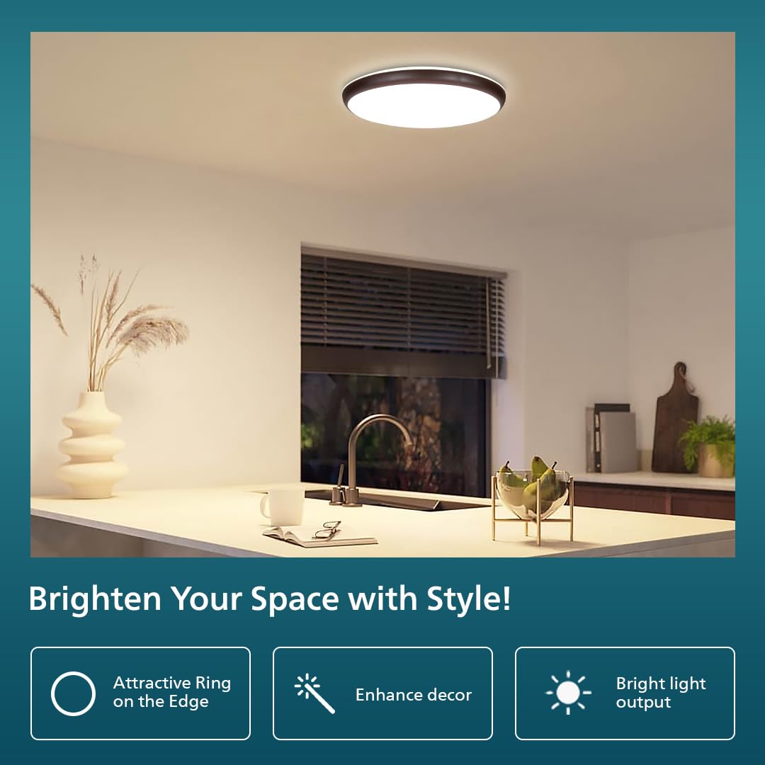 Philips 18W LED Surface Ceiling Light | Decorative IP44 WaterProof Saturn Brown Ceiling Light for Home| Crystal White, Pack of 2 - Magic DealsMagic Deals Magic DealsPhilips 18W LED Surface Ceiling Light | Decorative IP44 WaterProof Saturn Brown Ceiling Light for Home| Crystal White, Pack of 2Pack of 2919215851067_23