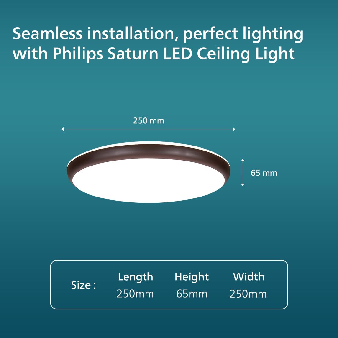 Philips 18W LED Surface Ceiling Light | Decorative IP44 WaterProof Saturn Brown Ceiling Light for Home| Crystal White, Pack of 2 - Magic DealsMagic Deals Magic DealsPhilips 18W LED Surface Ceiling Light | Decorative IP44 WaterProof Saturn Brown Ceiling Light for Home| Crystal White, Pack of 2Pack of 2919215851067_25