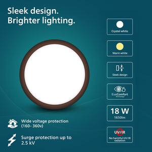 Philips 18W LED Surface Ceiling Light | Decorative IP44 WaterProof Saturn Brown Ceiling Light for Home| Crystal White, Pack of 2 - Magic DealsMagic Deals Magic DealsPhilips 18W LED Surface Ceiling Light | Decorative IP44 WaterProof Saturn Brown Ceiling Light for Home| Crystal White, Pack of 2Pack of 2919215851067_22