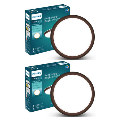 Philips 18W LED Surface Ceiling Light | Decorative IP44 WaterProof Saturn Brown Ceiling Light for Home| Crystal White, Pack of 2 - Magic DealsMagic Deals Magic DealsPhilips 18W LED Surface Ceiling Light | Decorative IP44 WaterProof Saturn Brown Ceiling Light for Home| Crystal White, Pack of 2Pack of 2919215851067_21