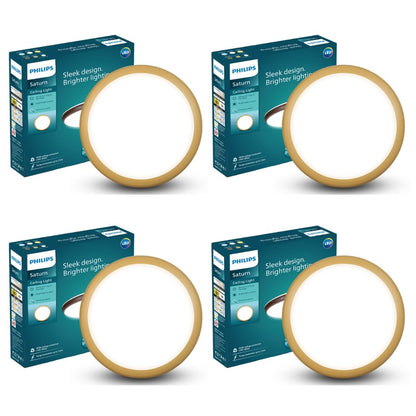 PHILIPS 18W LED Surface Ceiling Light | Decorative IP44 WaterProof Saturn Gold Ceiling Light for Home| Crystal White, Pack of 4 - Magic DealsCeiling LightMagic DealsMagic DealsPHILIPS 18W LED Surface Ceiling Light | Decorative IP44 WaterProof Saturn Gold Ceiling Light for Home| Crystal White, Pack of 49192158510701