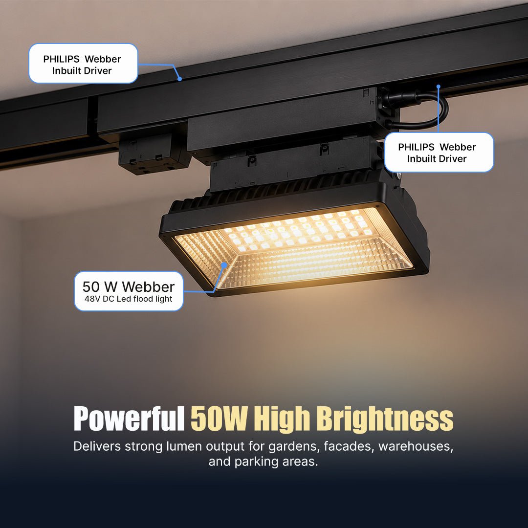 PHILIPS 50W Webber 48V DC LED Flood Light | Inbuilt Driver | Energy - Efficient Outdoor High Brightness Lighting | Durable Aluminium Body | Waterproof IP65 | Pack of 1 - Magic DealsFlood LightMagic DealsMagic DealsPHILIPS 50W Webber 48V DC LED Flood Light | Inbuilt Driver | Energy - Efficient Outdoor High Brightness Lighting | Durable Aluminium Body | Waterproof IP65 | Pack of 1348v dc led flood light