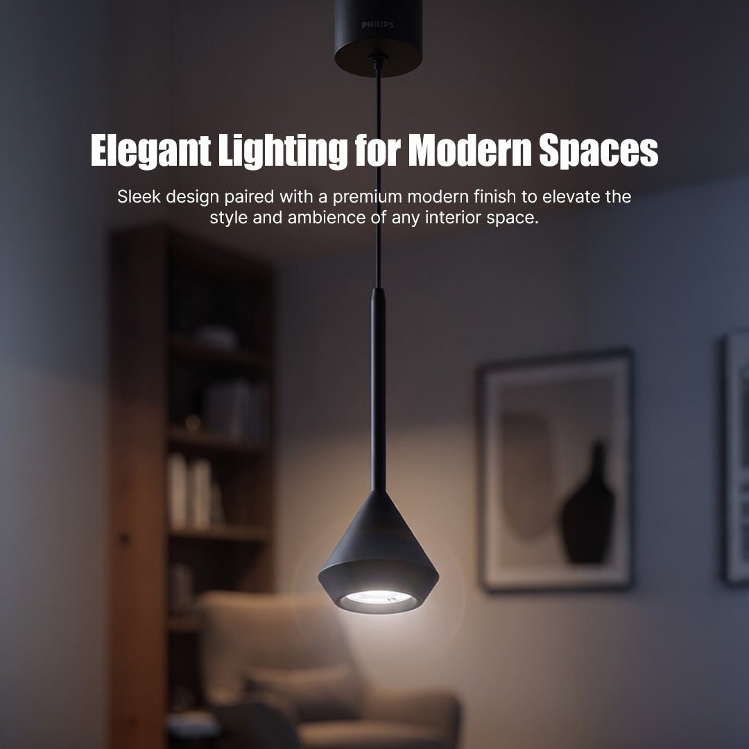 Philips 7W Cornet Pendant Light – Black - Magic DealsPendant LightMagic DealsMagic DealsPhilips 7W Cornet Pendant Light – Black2cornet light