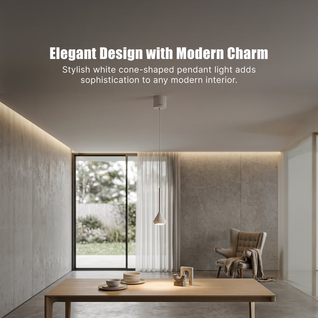 Philips 7W Cornet Pendant Light | Elegant White Finish | Hanging Ceiling Lamp | Modern Decorative Lighting for Living Room, Dining & Bedroom | Pack of 1 - Magic DealsPendant LightMagic DealsMagic DealsPhilips 7W Cornet Pendant Light | Elegant White Finish | Hanging Ceiling Lamp | Modern Decorative Lighting for Living Room, Dining & Bedroom | Pack of 12cornet pendant light