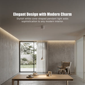 Philips 7W Cornet Pendant Light | Elegant White Finish | Hanging Ceiling Lamp | Modern Decorative Lighting for Living Room, Dining & Bedroom | Pack of 1 - Magic DealsPendant LightMagic DealsMagic DealsPhilips 7W Cornet Pendant Light | Elegant White Finish | Hanging Ceiling Lamp | Modern Decorative Lighting for Living Room, Dining & Bedroom | Pack of 12cornet pendant light