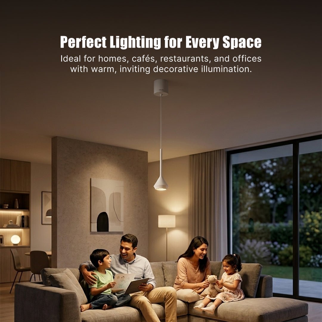 Philips 7W Cornet Pendant Light | Elegant White Finish | Hanging Ceiling Lamp | Modern Decorative Lighting for Living Room, Dining & Bedroom | Pack of 1 - Magic DealsPendant LightMagic DealsMagic DealsPhilips 7W Cornet Pendant Light | Elegant White Finish | Hanging Ceiling Lamp | Modern Decorative Lighting for Living Room, Dining & Bedroom | Pack of 13cornet pendant light