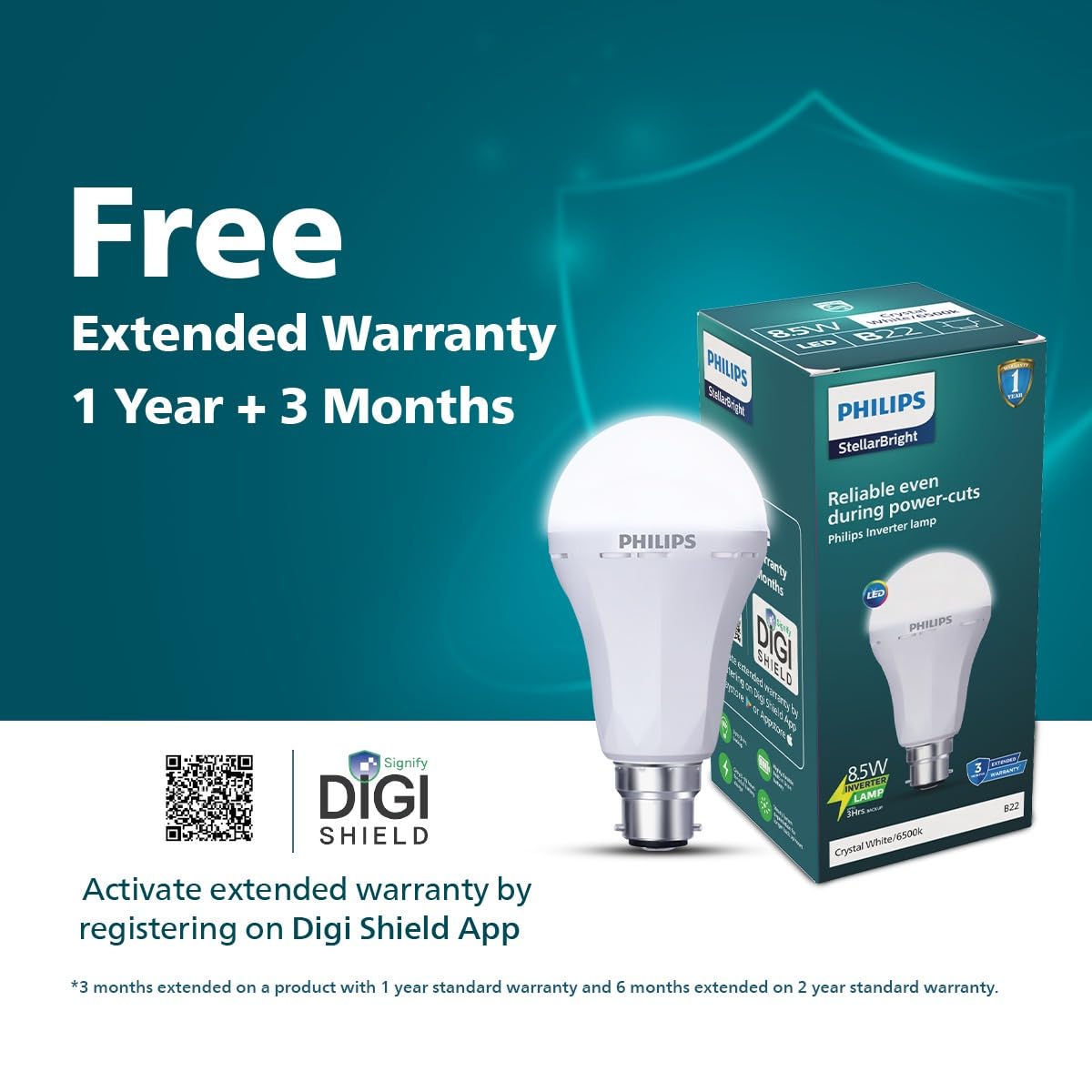 PHILIPS 8.5W Emergency LED Bulb | Stellar Bright B22 Inverter LED Bulb for Power Cuts | Crystal White, Pack of 20 - Magic DealsEmergency BulbMagic DealsMagic DealsPHILIPS 8.5W Emergency LED Bulb | Stellar Bright B22 Inverter LED Bulb for Power Cuts | Crystal White, Pack of 206