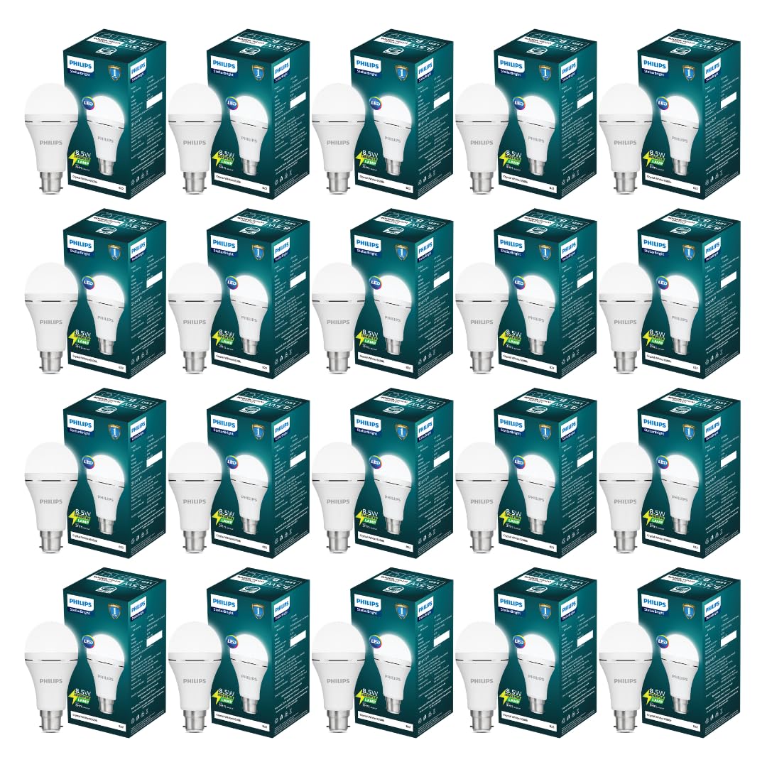 PHILIPS 8.5W Emergency LED Bulb | Stellar Bright B22 Inverter LED Bulb for Power Cuts | Crystal White, Pack of 20 - Magic DealsEmergency BulbMagic DealsMagic DealsPHILIPS 8.5W Emergency LED Bulb | Stellar Bright B22 Inverter LED Bulb for Power Cuts | Crystal White, Pack of 201