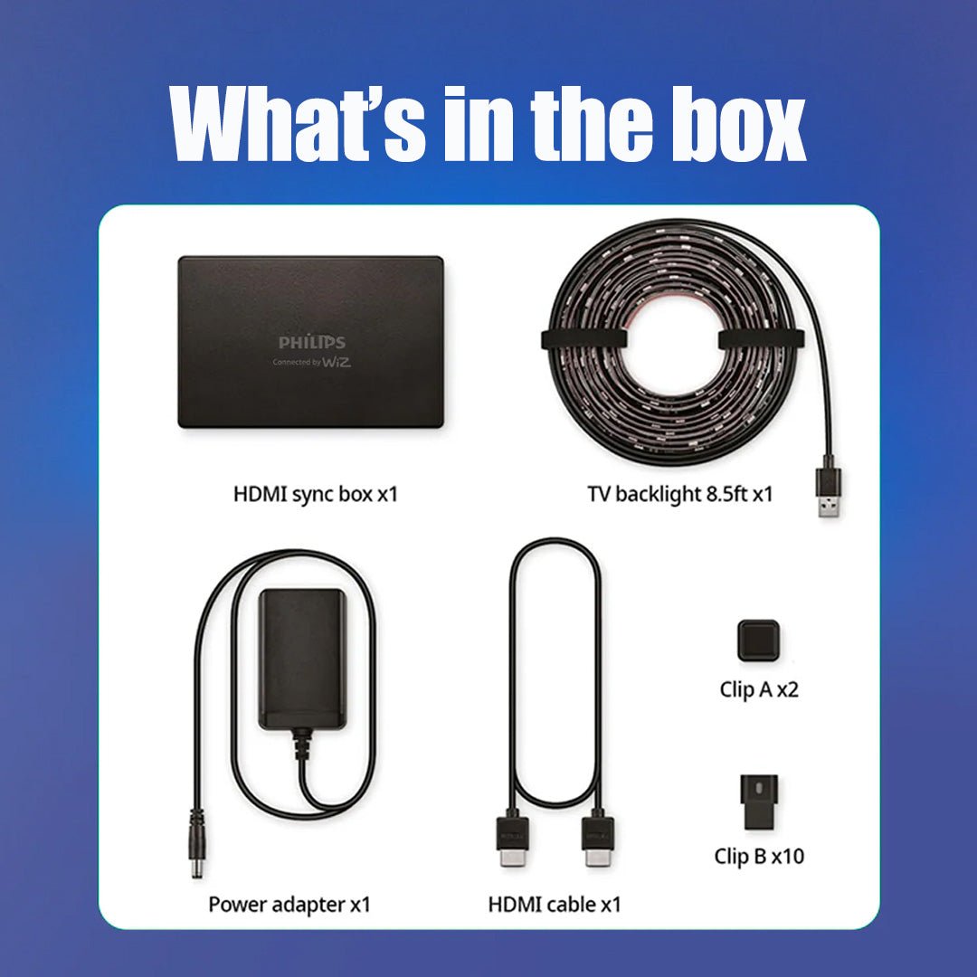 Philips HDMI Sync Box & RGBIC TV Light Strip (75–85”) - Magic DealsLED StripsMagic DealsMagic DealsPhilips HDMI Sync Box & RGBIC TV Light Strip (75–85”)575 - 85