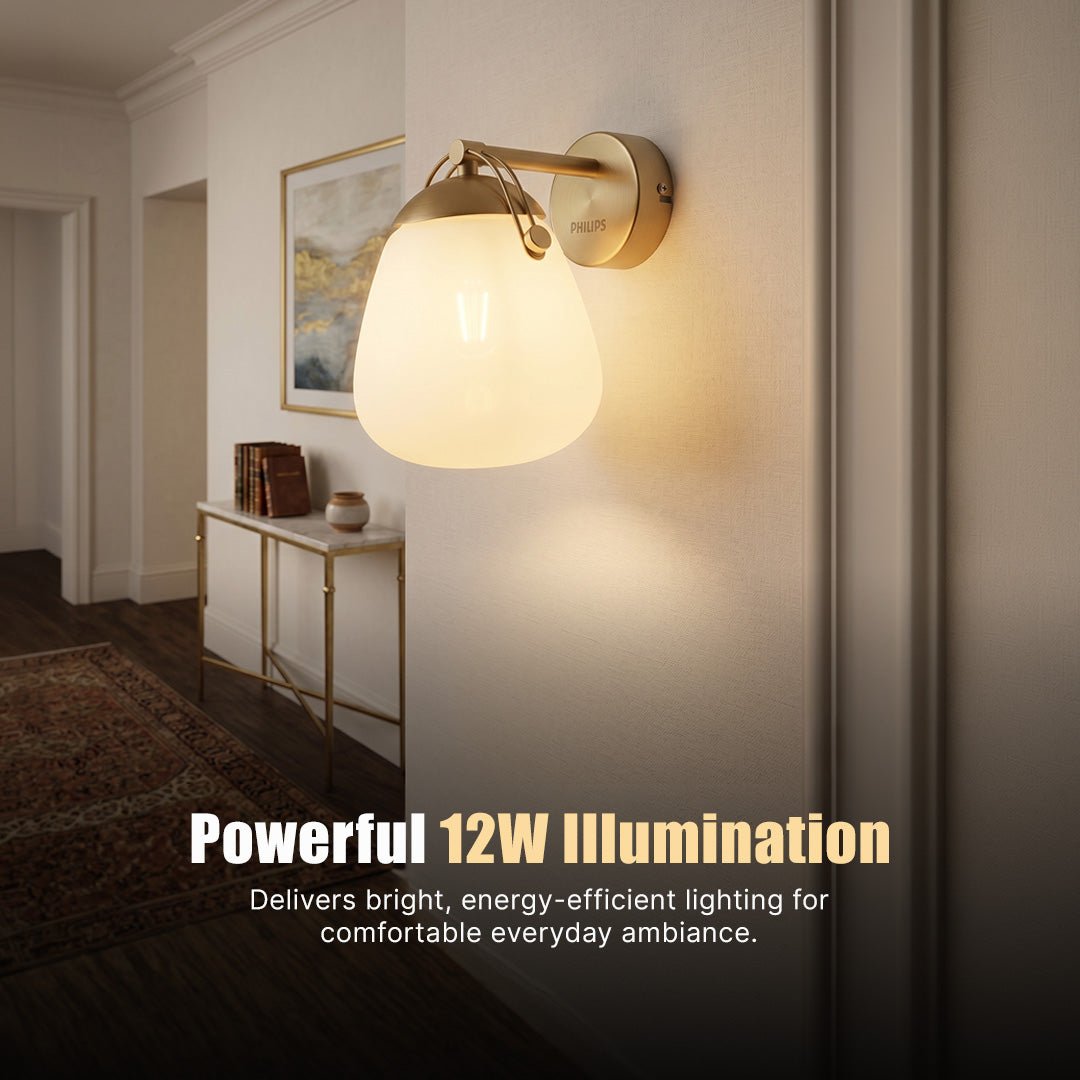 PHILIPS Idyllic Wall Light E27 | Decorative Wall Mounted Fixture | Elegant Accent Lighting for Living, Bedroom & Hallway | E27 Holder Compatible | Pack of 1 - Magic DealsWall LightMagic DealsMagic DealsPHILIPS Idyllic Wall Light E27 | Decorative Wall Mounted Fixture | Elegant Accent Lighting for Living, Bedroom & Hallway | E27 Holder Compatible | Pack of 15e27