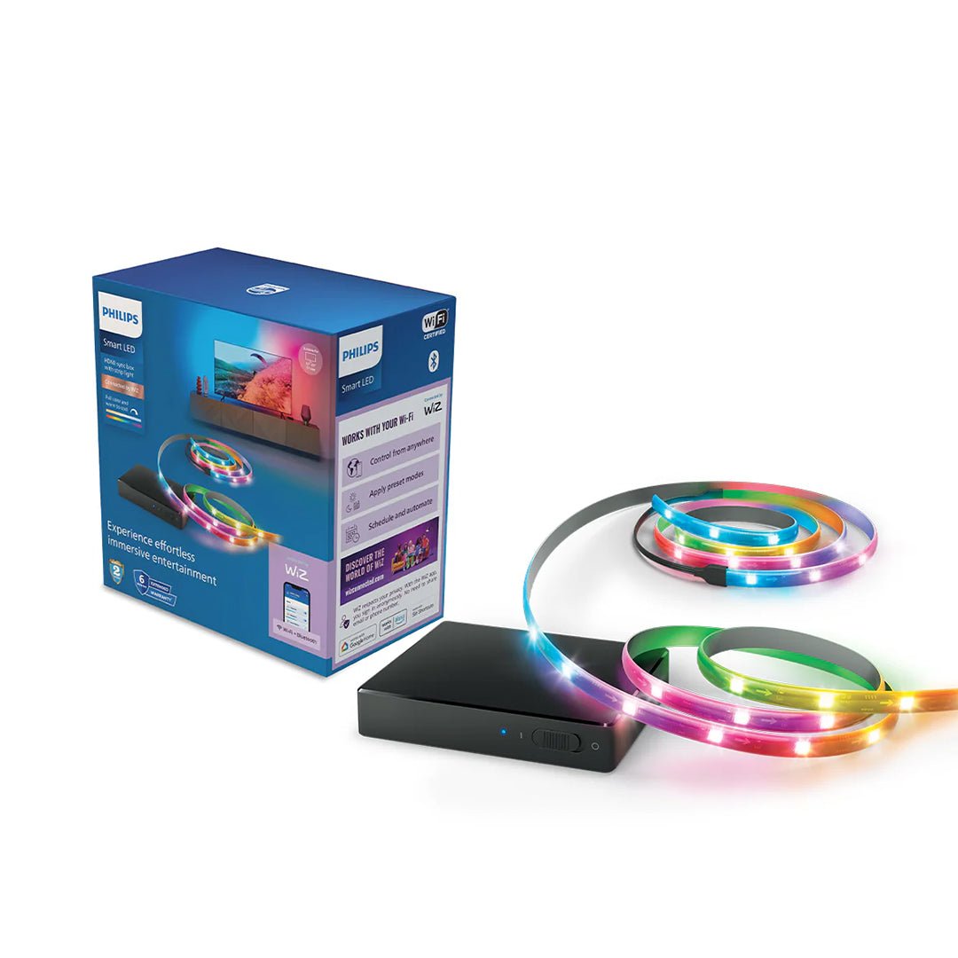 Philips LightTheatre HDMI Sync Box with TV Strip | Syncs Lights with Movies, Games & Music | HDMI 2.0, 4K 60Hz | RGBIC LED Strip for 55–65” TVs | App & Voice Control | Alexa & Google Compatible - Magic DealsLED StripsMagic DealsMagic DealsPhilips LightTheatre HDMI Sync Box with TV Strip | Syncs Lights with Movies, Games & Music | HDMI 2.0, 4K 60Hz | RGBIC LED Strip for 55–65” TVs | App & Voice Control | Alexa & Google Compatible1led light