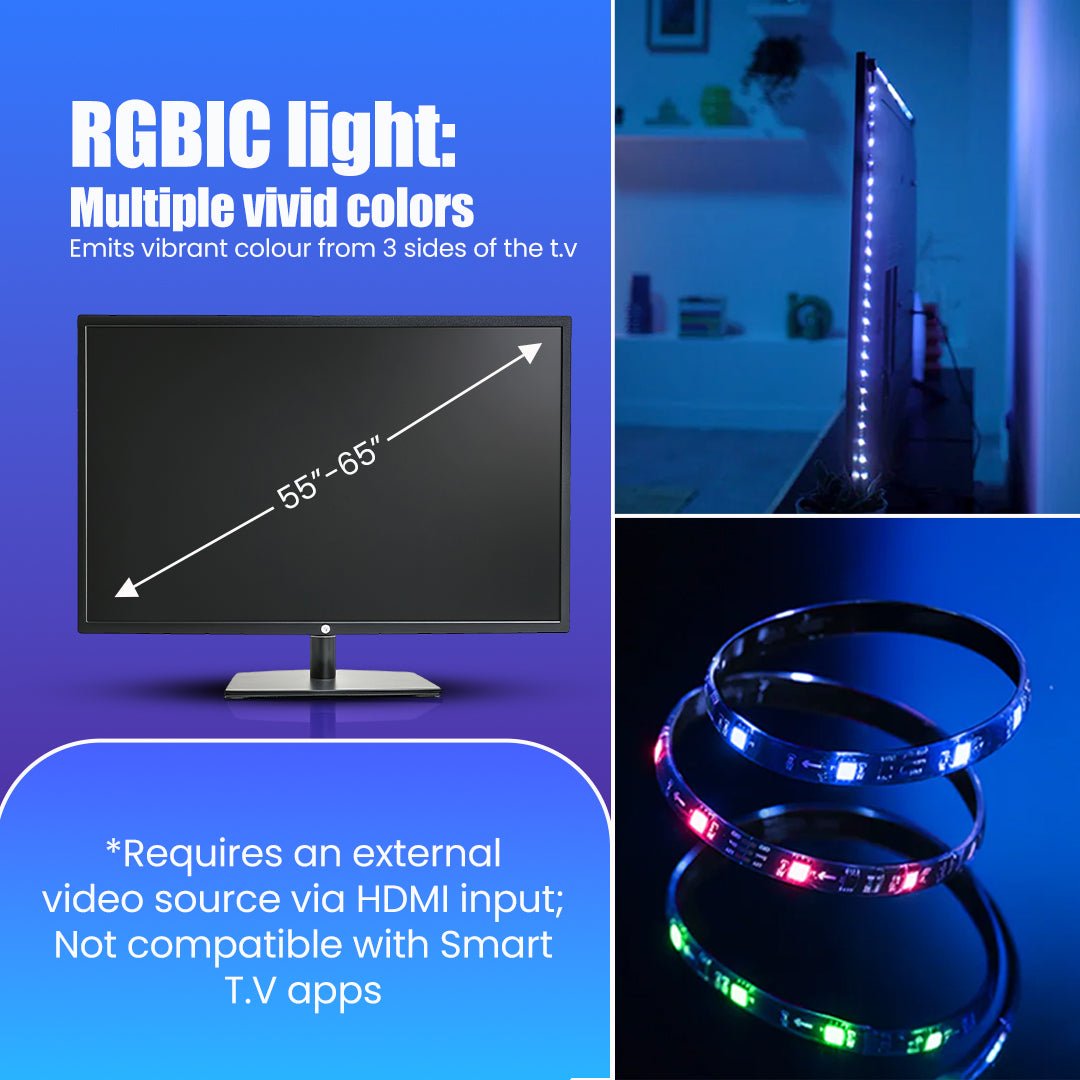 Philips LightTheatre HDMI Sync Box with TV Strip | Syncs Lights with Movies, Games & Music | HDMI 2.0, 4K 60Hz | RGBIC LED Strip for 55–65” TVs | App & Voice Control | Alexa & Google Compatible - Magic DealsLED StripsMagic DealsMagic DealsPhilips LightTheatre HDMI Sync Box with TV Strip | Syncs Lights with Movies, Games & Music | HDMI 2.0, 4K 60Hz | RGBIC LED Strip for 55–65” TVs | App & Voice Control | Alexa & Google Compatible4led light