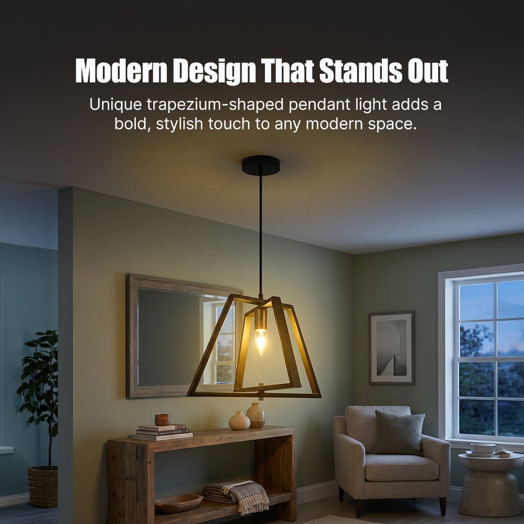 Philips Pristine Trapezium Pendant Light | Modern Decorative Hanging Ceiling Fixture | E27 Base | Contemporary Ambient Light for Living Room, Dining Area & Kitchen - Magic DealsPendant LightMagic DealsMagic DealsPhilips Pristine Trapezium Pendant Light | Modern Decorative Hanging Ceiling Fixture | E27 Base | Contemporary Ambient Light for Living Room, Dining Area & Kitchen2led light