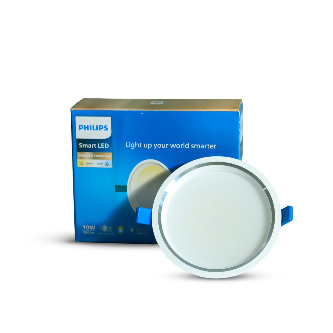 Philips Smart WiFi Aura LED Downlight (Wiz Connected) | Tunable white warm to cool (3000K to 6500k) | Compatible With Amazon Alexa And Google Assistant | Pack of 1 (10w Philips smart Wifi Aura LED DL) - Magic DealsCeiling LightMagic DealsMagic DealsPhilips Smart WiFi Aura LED Downlight (Wiz Connected) | Tunable white warm to cool (3000K to 6500k) | Compatible With Amazon Alexa And Google Assistant | Pack of 1 (10w Philips smart Wifi Aura LED DL)1aura led